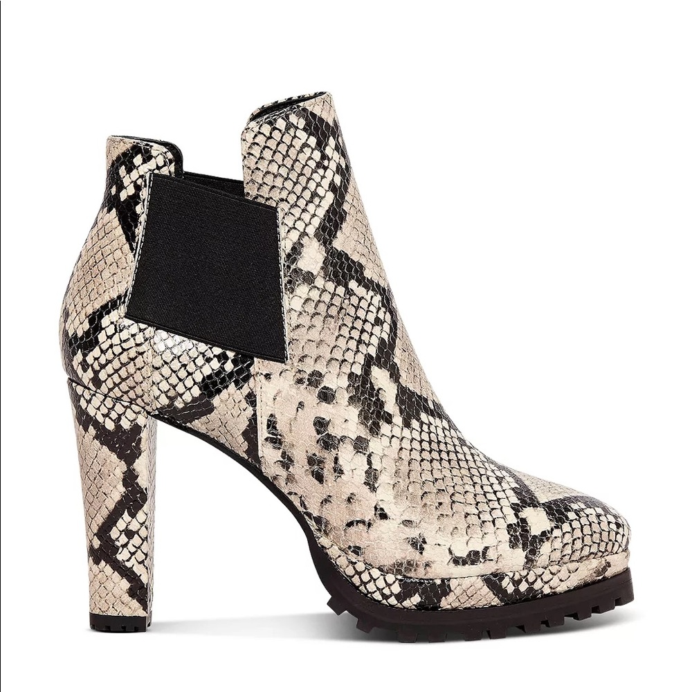 All Saints Snake Print Platform Bootie - 10